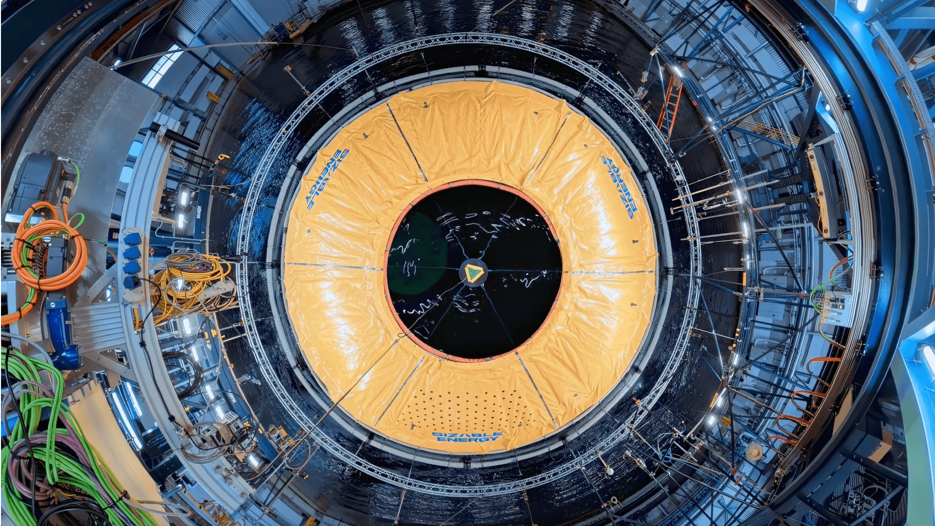 Offshore pumped hydro using dense brine for energy storage