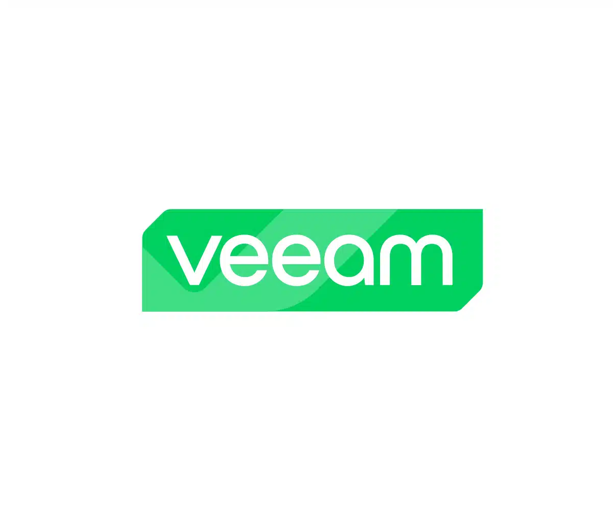 Veeam and Securiti logos with shield and AI circuit, unified data security
