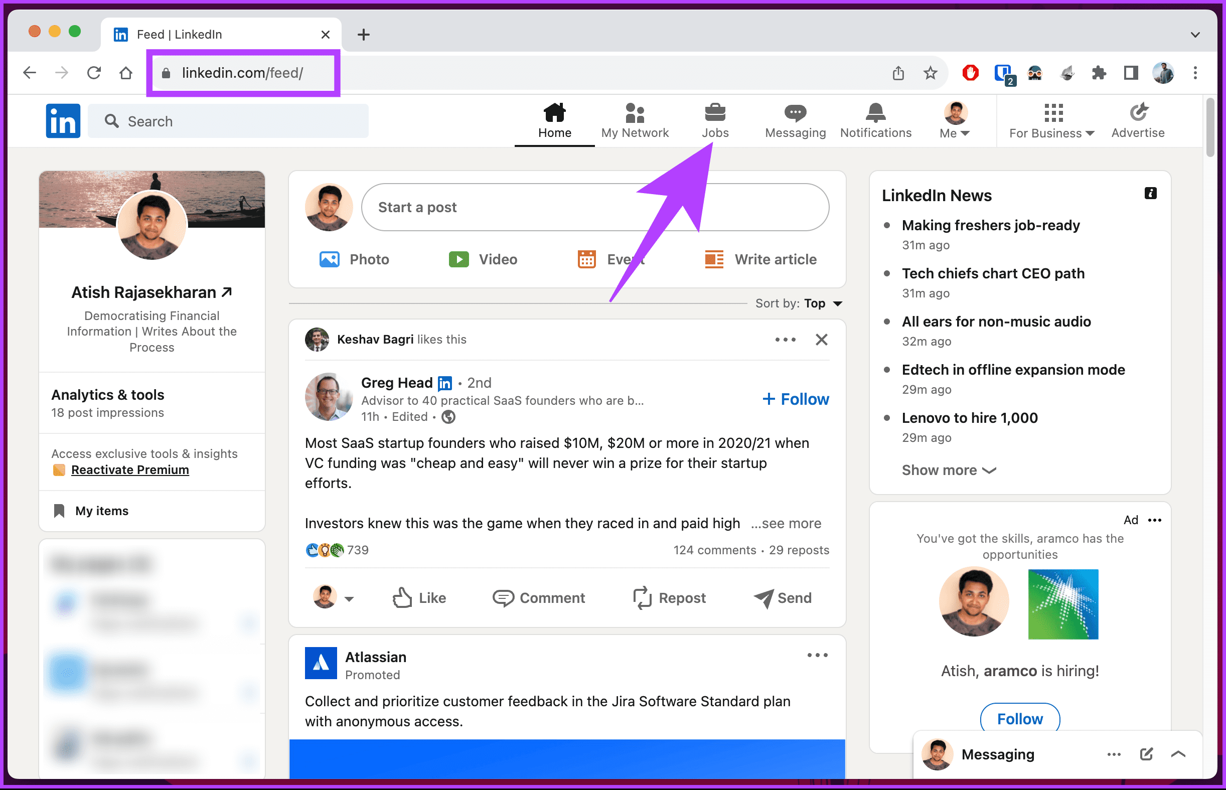 How Saved Posts work with bookmark icons and organized folders