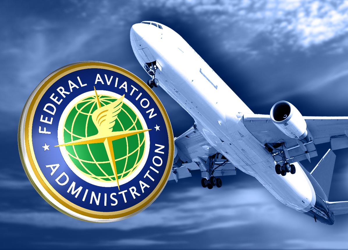 F.A.A. approval stamp over aircraft safety certification documents