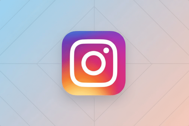 The Instagram app icon, featuring a white camera outline and a small white circle on a gradient background of purple, pink, orange, and yellow, center