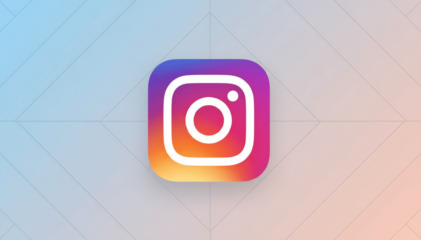 The Instagram app icon, featuring a white camera outline and a small white circle on a gradient background of purple, pink, orange, and yellow, center