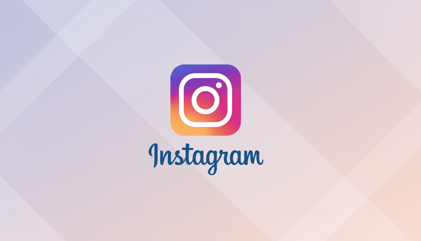 Instagram Logo professionally displayed on a flat design background with soft patterns.