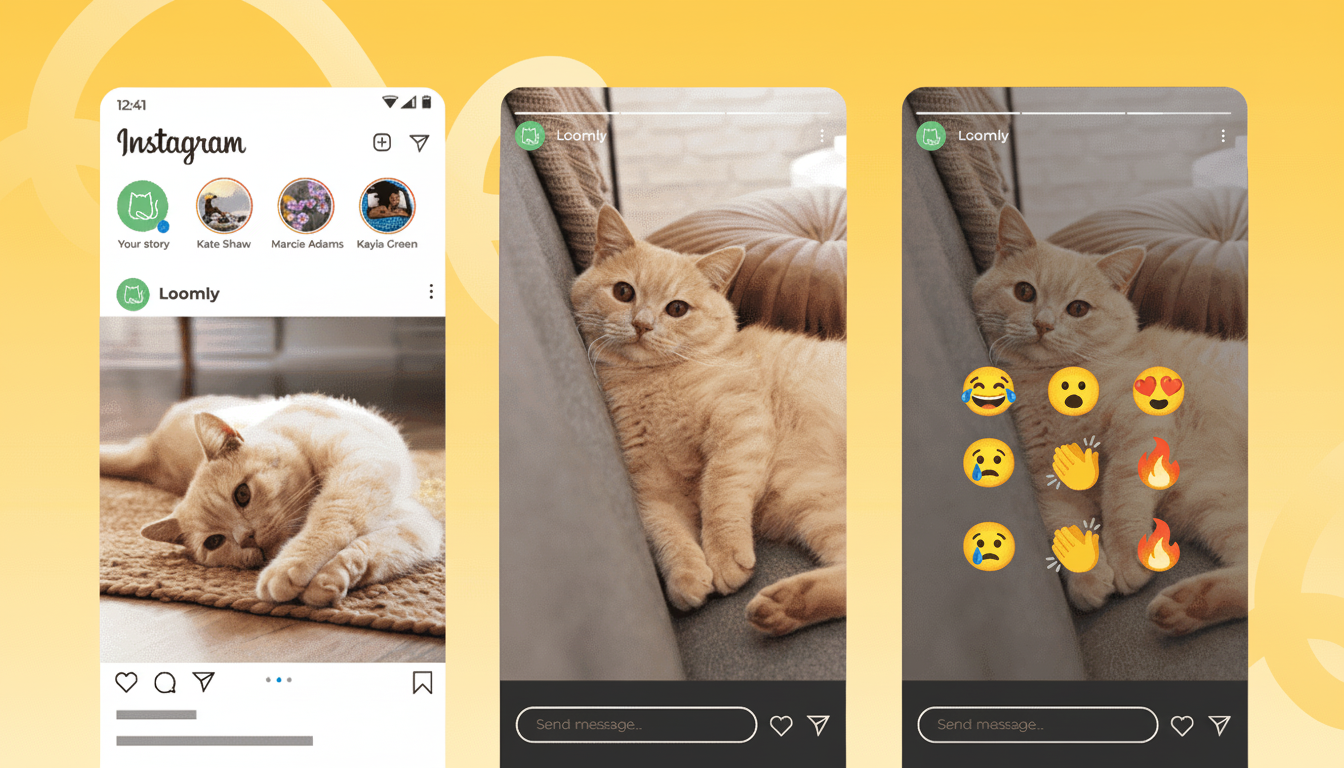 Instagram app displays Meta AI editing in Stories on a smartphone