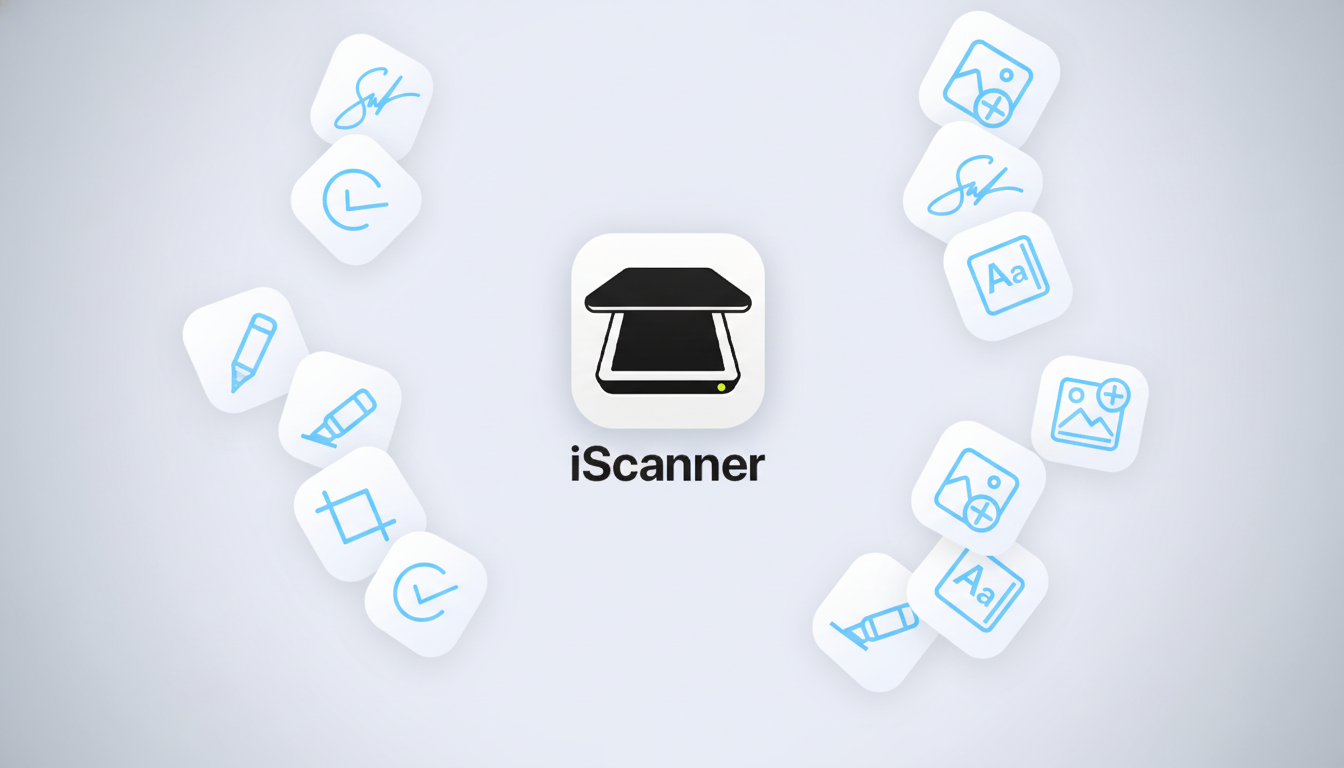 Mobile scanner and PDF editor app deal for $24.99 on smartphone screen