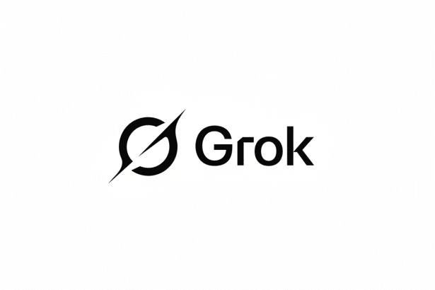 The Gro k logo in black text and icon on a white background, resized to a 16: 9 aspect ratio.
