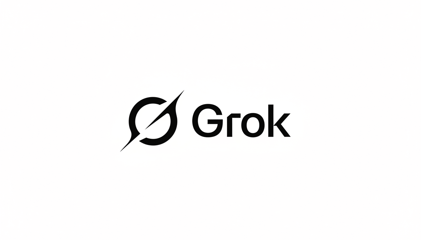 The Gro k logo in black text and icon on a white background, resized to a 16: 9 aspect ratio.