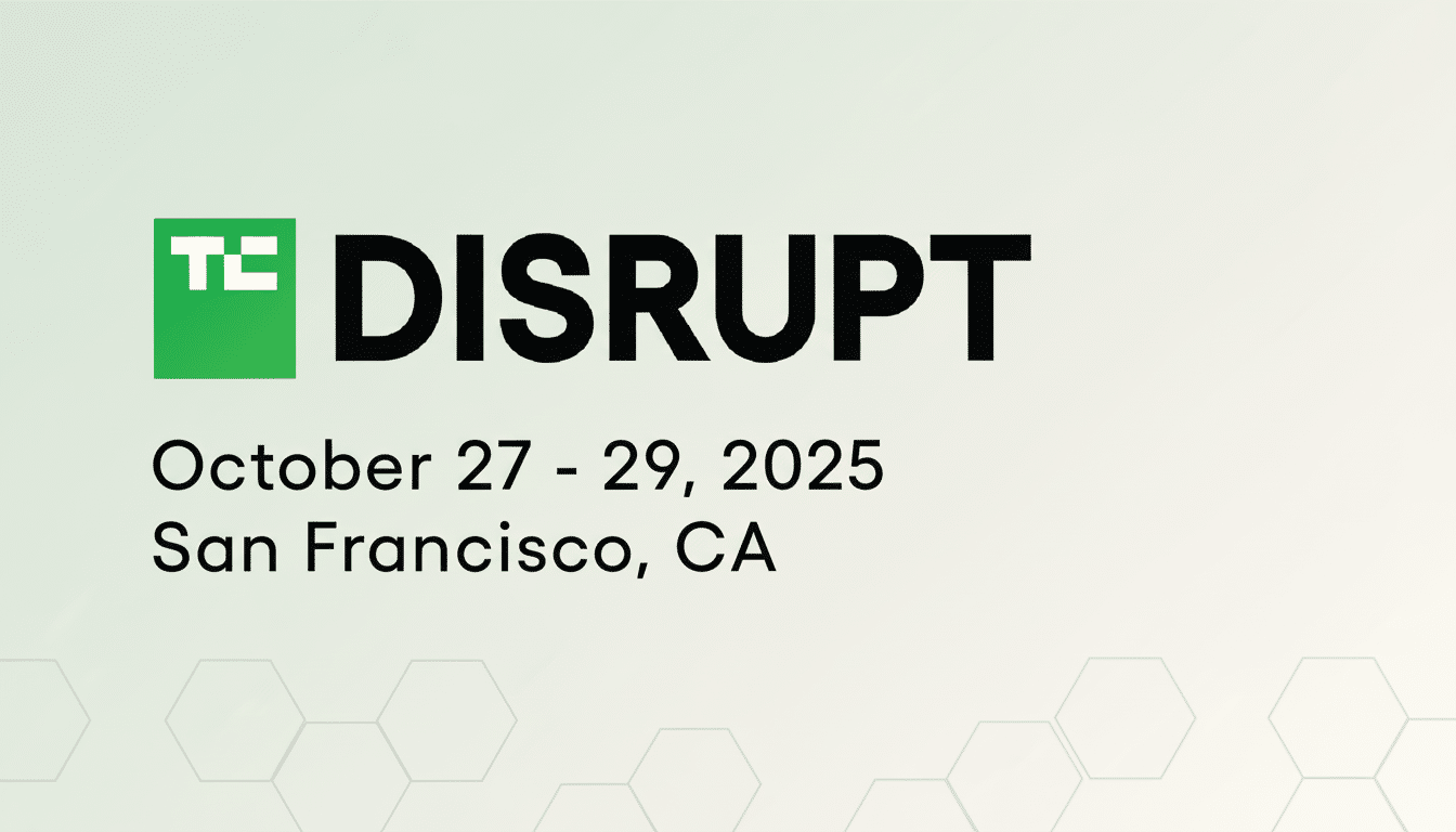 Sold-out exhibit tables at Disrupt startup conference expo floor