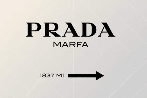 A 16: 9 image featuring the text PR ADA MARFA in black, centered at the top, with 183 7 MI and a black arrow pointing right below it. The background i