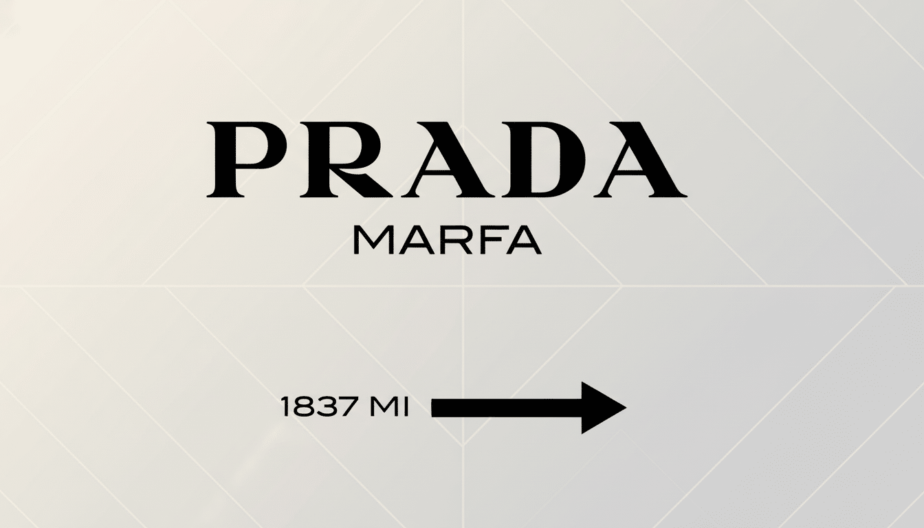 A 16: 9 image featuring the text PR ADA MARFA in black, centered at the top, with 183 7 MI and a black arrow pointing right below it. The background i