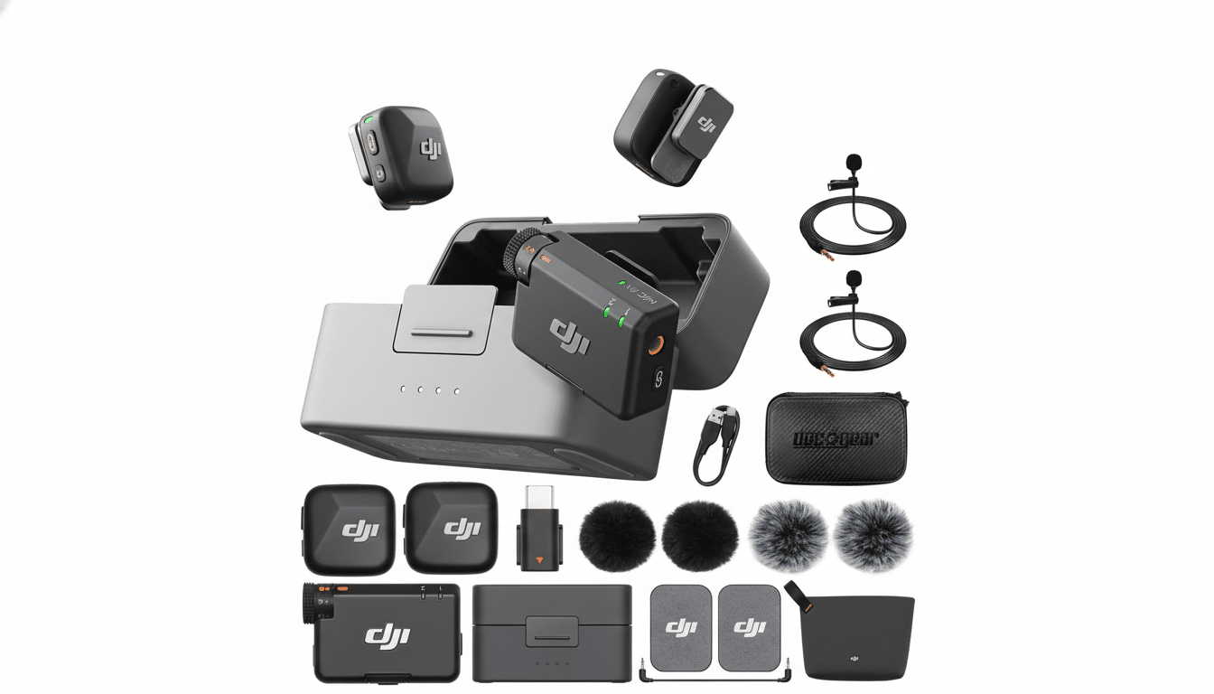 Close-up of modern wireless microphone system highlighting standout features