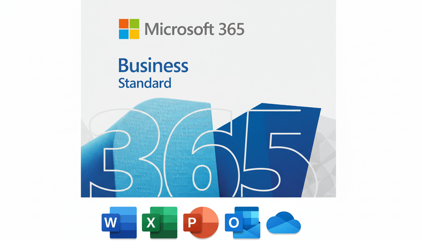 Microsoft 365 Business Standard branding with application icons. Filename : microsoft3 65business standard.png