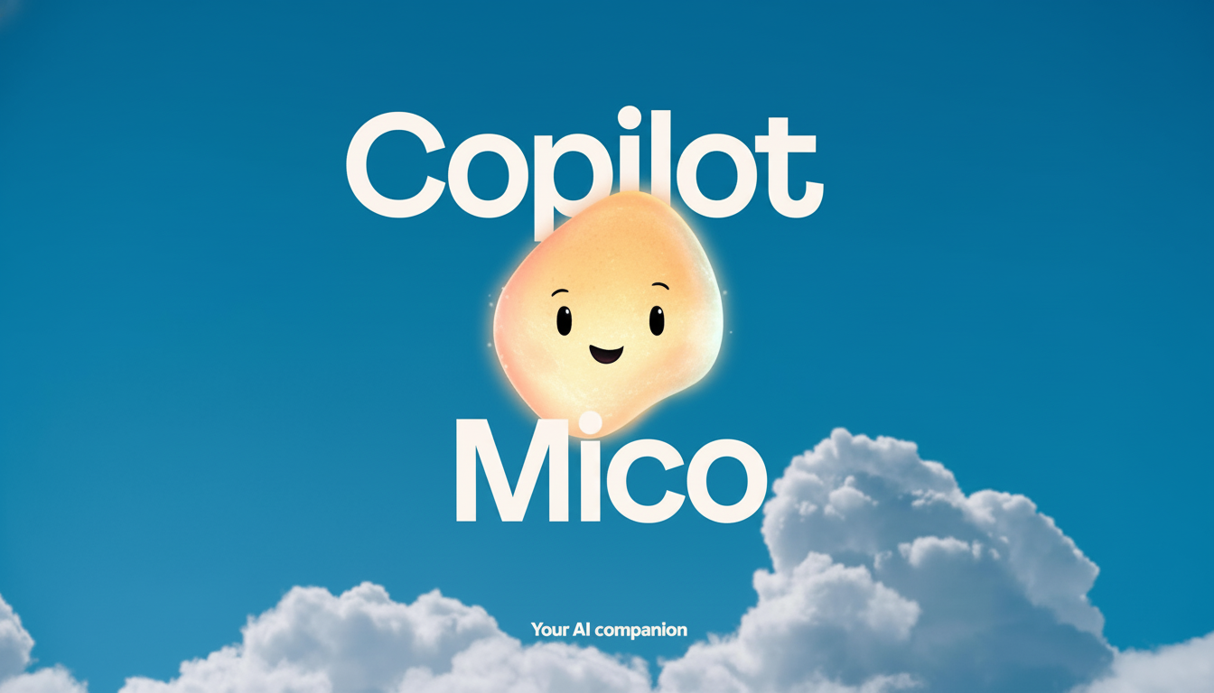 Microsoft Copilot Real Talk and Mico logos on a launch announcement graphic
