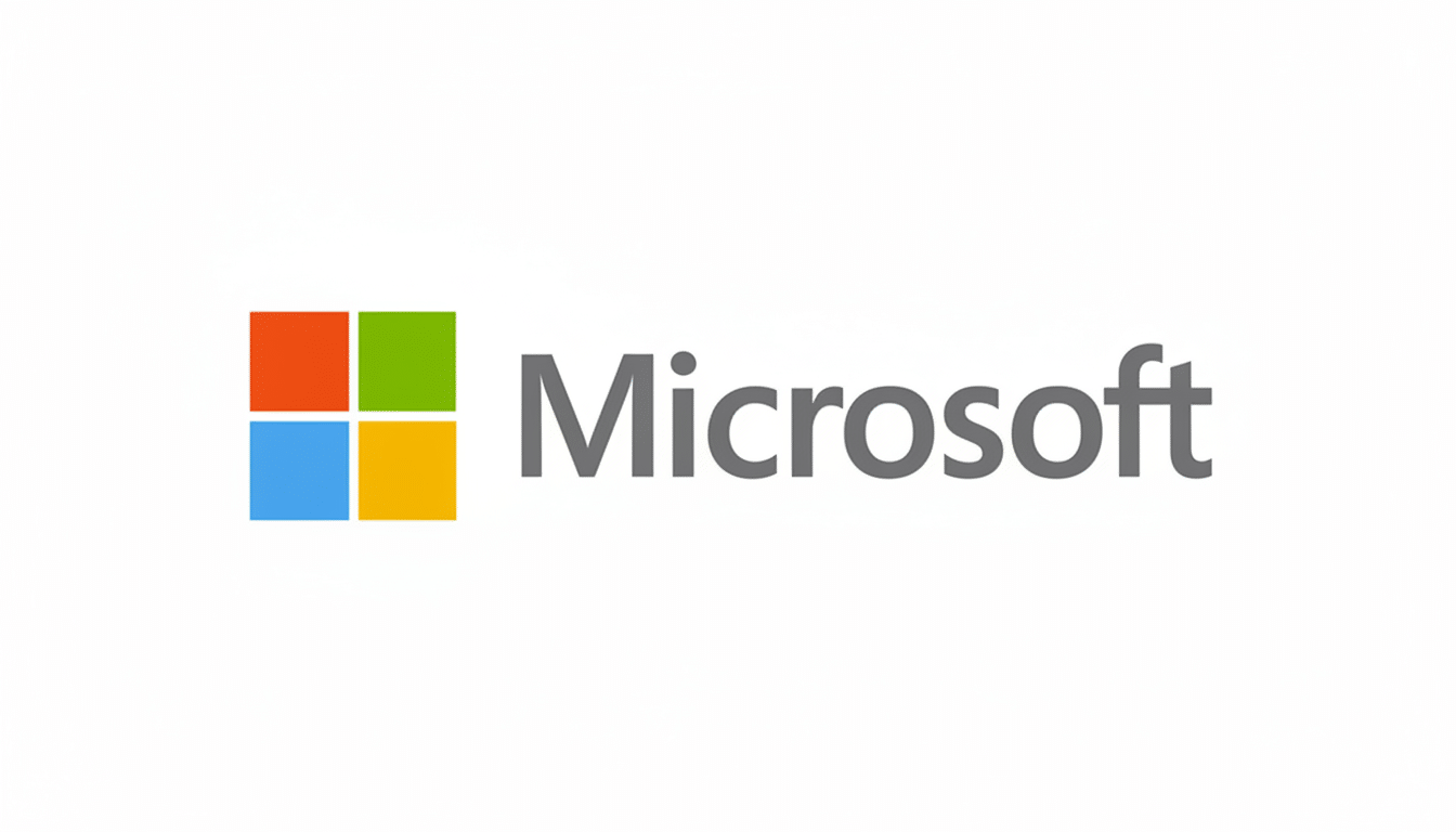 The Microsoft logo featuring a multicolored square icon and the word Microsoft in gray text, presented on a clean white background.
