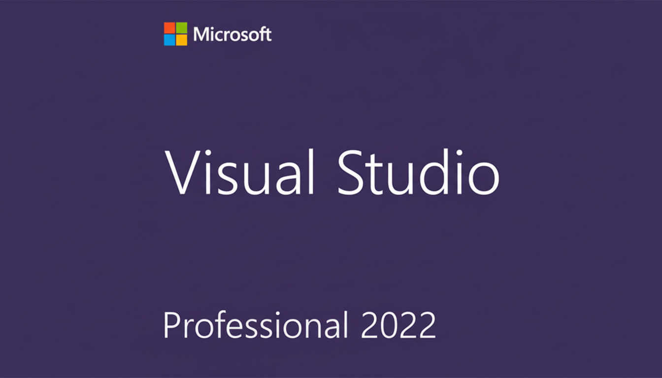 The Microsoft Visual Studio Professional 2022 logo on a purple background, resized to a 16:9 aspect ratio.