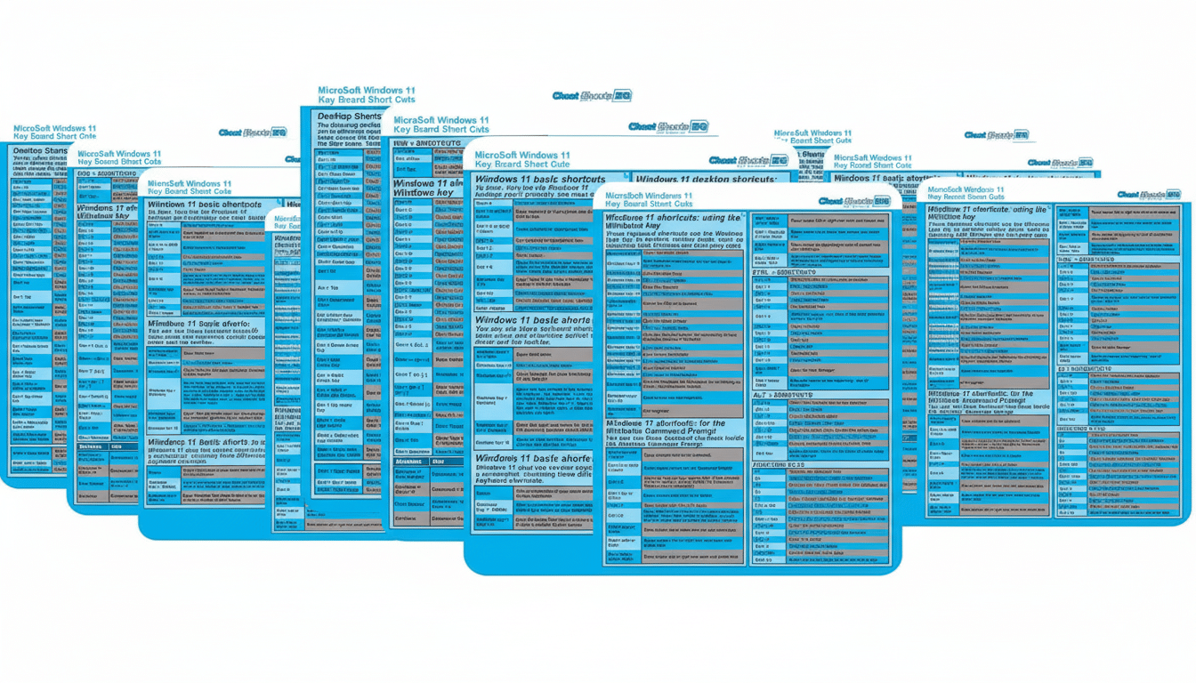 Microsoft Windows 11 Key Board Short Cuts in a professional presentation .