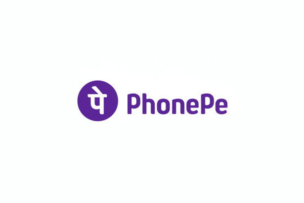 PhonePe logo in purple on a white background, resized to a 16: 9 aspect ratio.