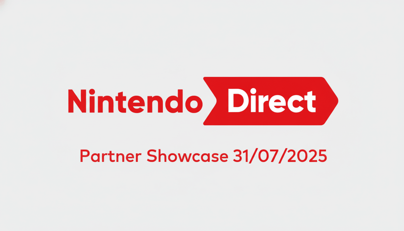 Nintendo Direct logo and Nintendo Switch highlighting start time details