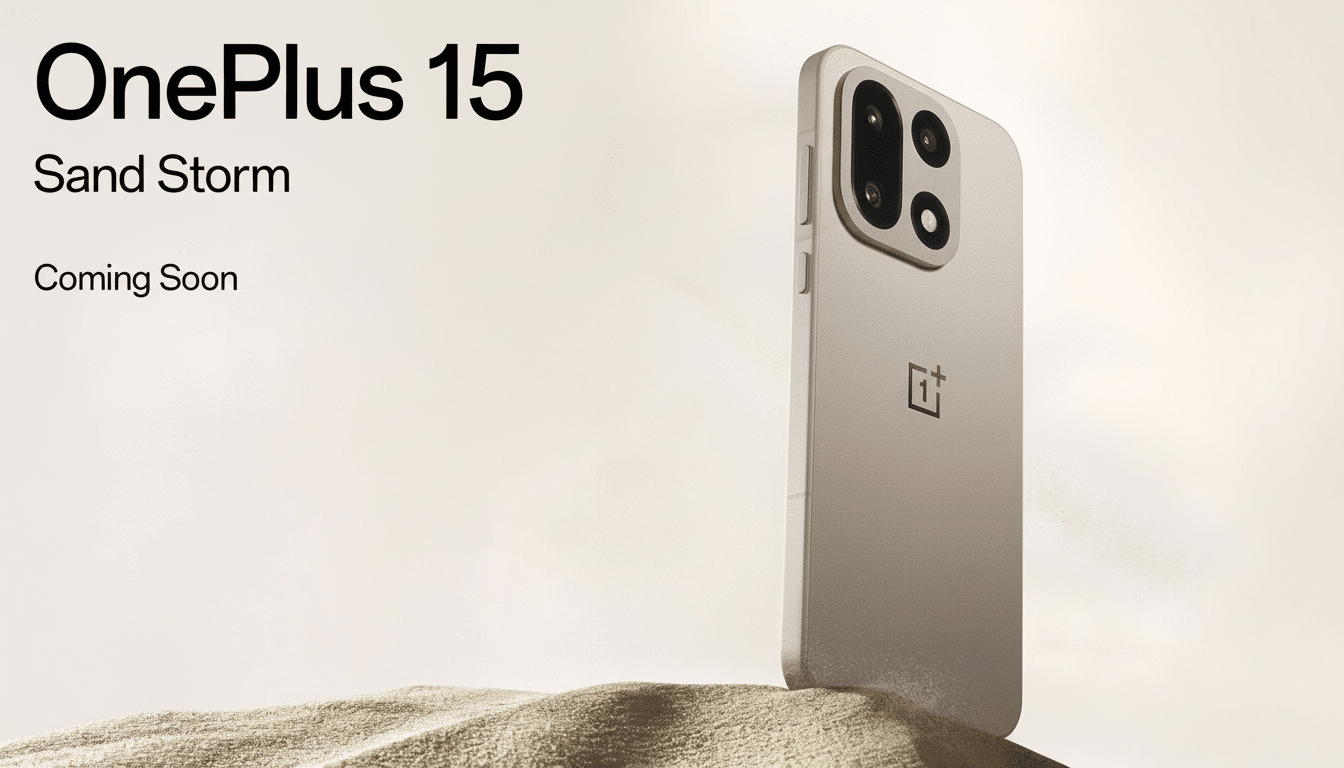 Concept illustration of OnePlus 15 design based on leaked photos