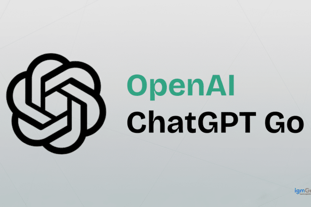 OpenAI ChatGPT Go logo with a professional , subtle geometric pattern background, resized to a 16: 9 aspect ratio.