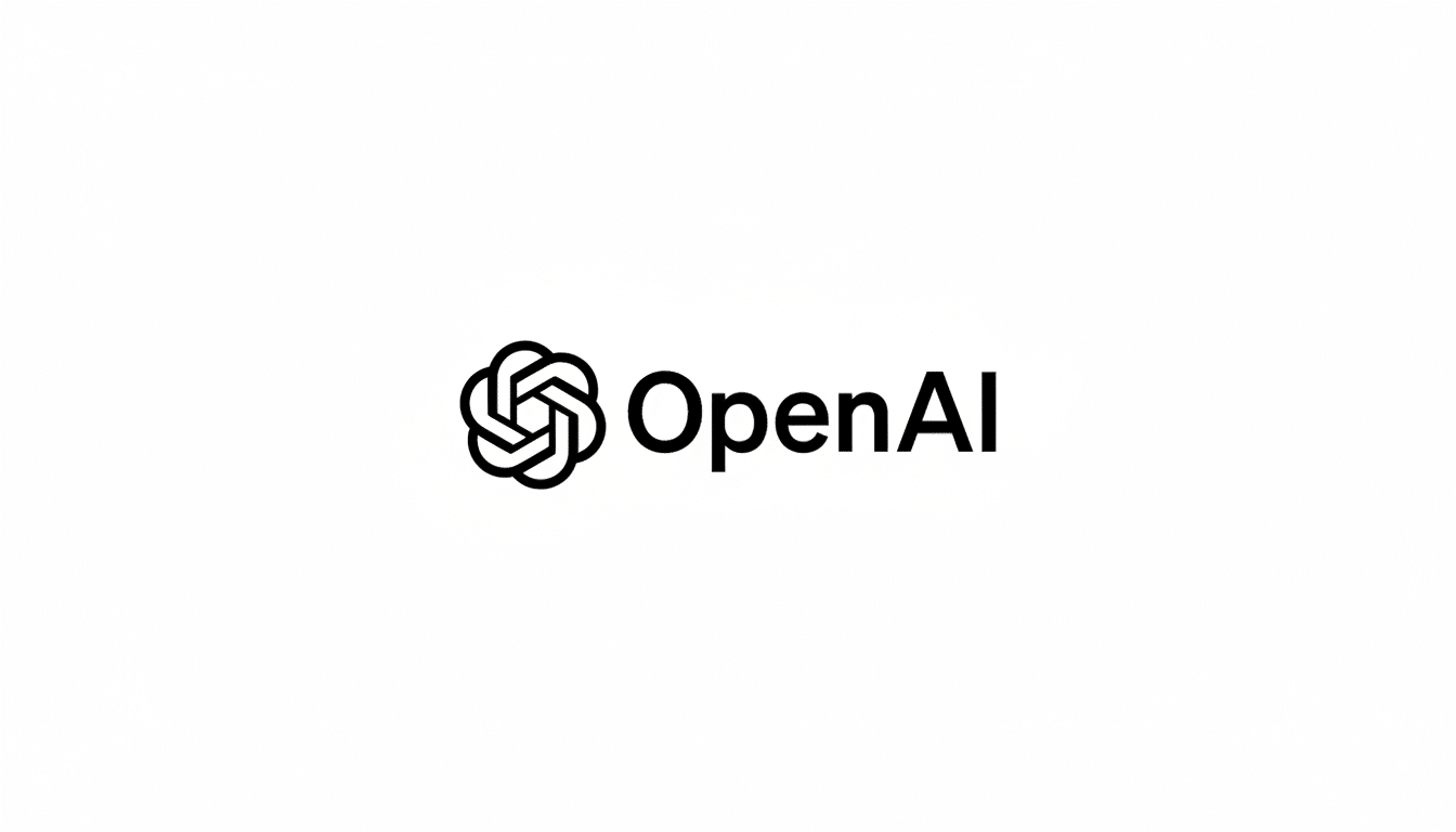 The OpenAI logo, featuring a stylized knot icon next to the word OpenAI, presented on a clean white background.