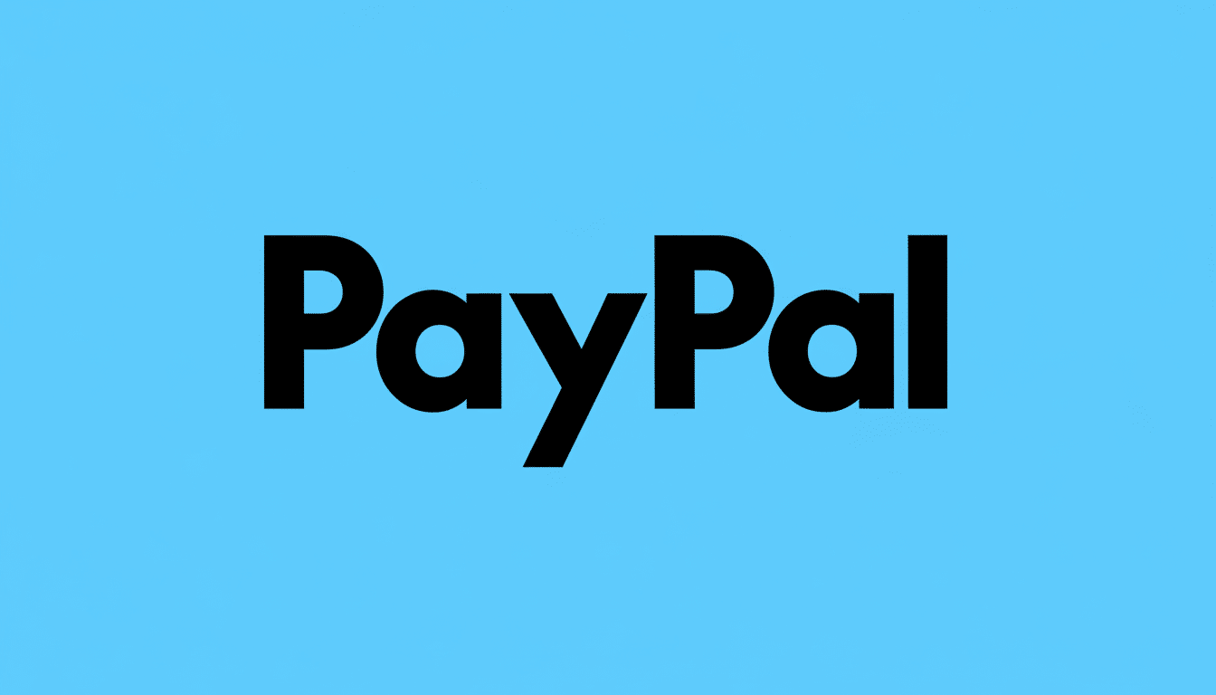 The PayPal logo, with  PayPal in black text, centered on a light blue background.