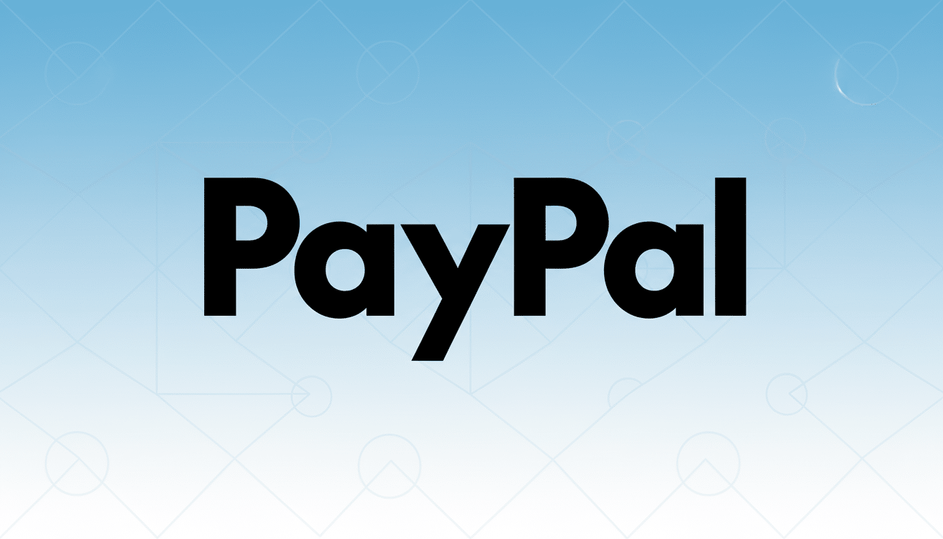 Here is your enhanced image: alt text: PayPal logo on a professional flat design background with