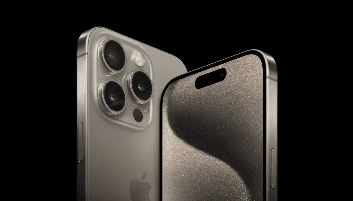 Close -up of two professional -grade smartphones, one showing the back with multiple camera lenses and the other showing a partial view of the screen.