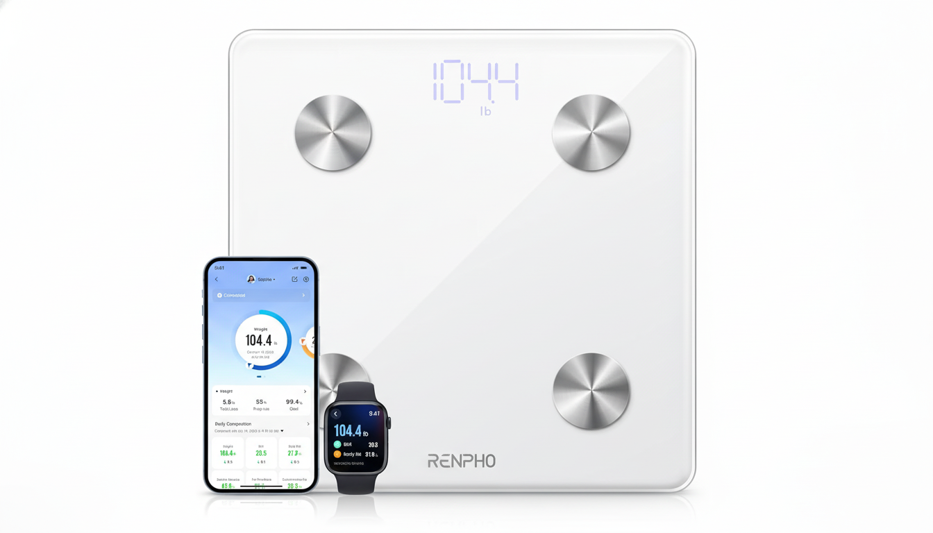 Renpho Smart Scale 25% off on Amazon, Bluetooth digital bathroom scale with app
