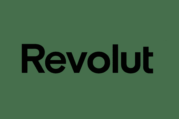 The Revol ut logo, black text on a dark green background, resized to a 16: 9 aspect ratio.