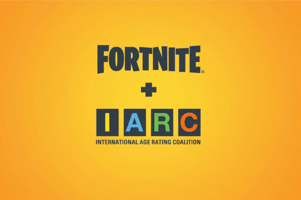 alt text=The Fortnite logo above a plus sign, which is above the I ARC logo and the text 'Interna