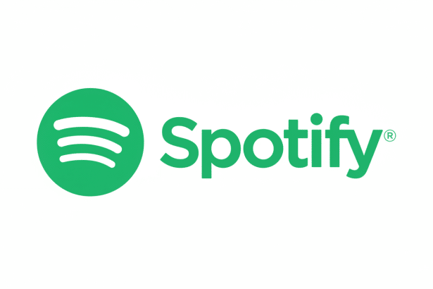 alt text= The Spotify logo in green on a white background, resized to a 16: 9 aspect ratio. fil