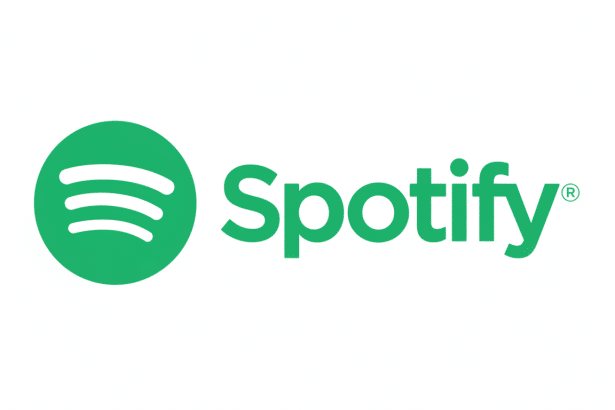 The Spotify logo, featuring a green circle with three curved white lines and the word Spotify in green text , against a white background. Filename : spotifylogo 1 6x 9. png