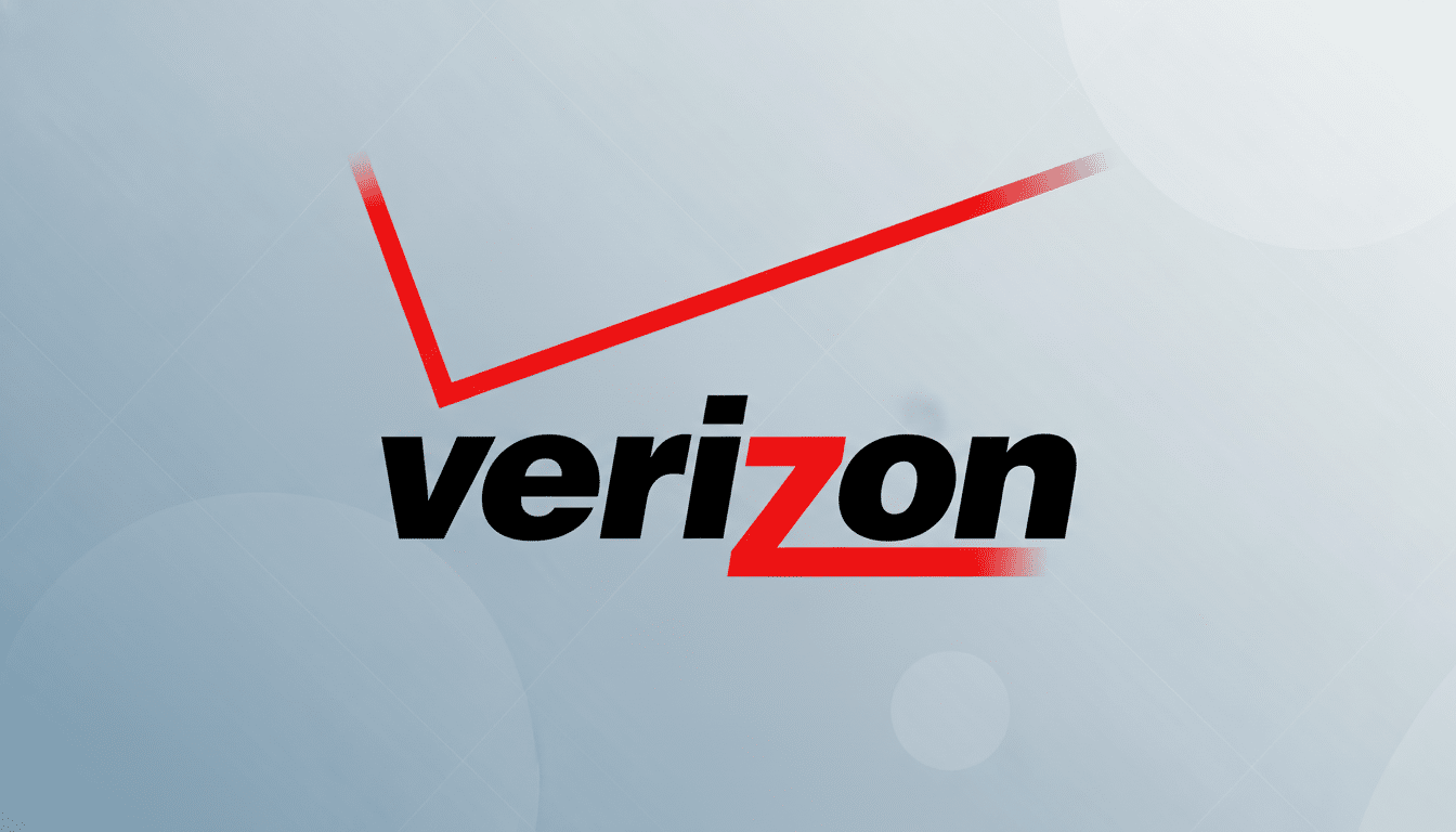 The Verizon logo with a red check mark and verizon text , presented on a soft blue - grey gradient background with subtle , light-colored circular patterns , resized to a 1 6:9 aspect ratio. Filename : verizon logoprofessional background. png