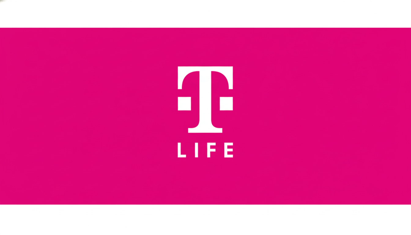The T Life logo, featuring a white stylized T with two small squares on either side of the vertical bar, above the word LIFE in white capital letters, all set against a vibrant magenta background. The image has been resized to a 16:9 aspect ratio with white bars at the top and bottom.