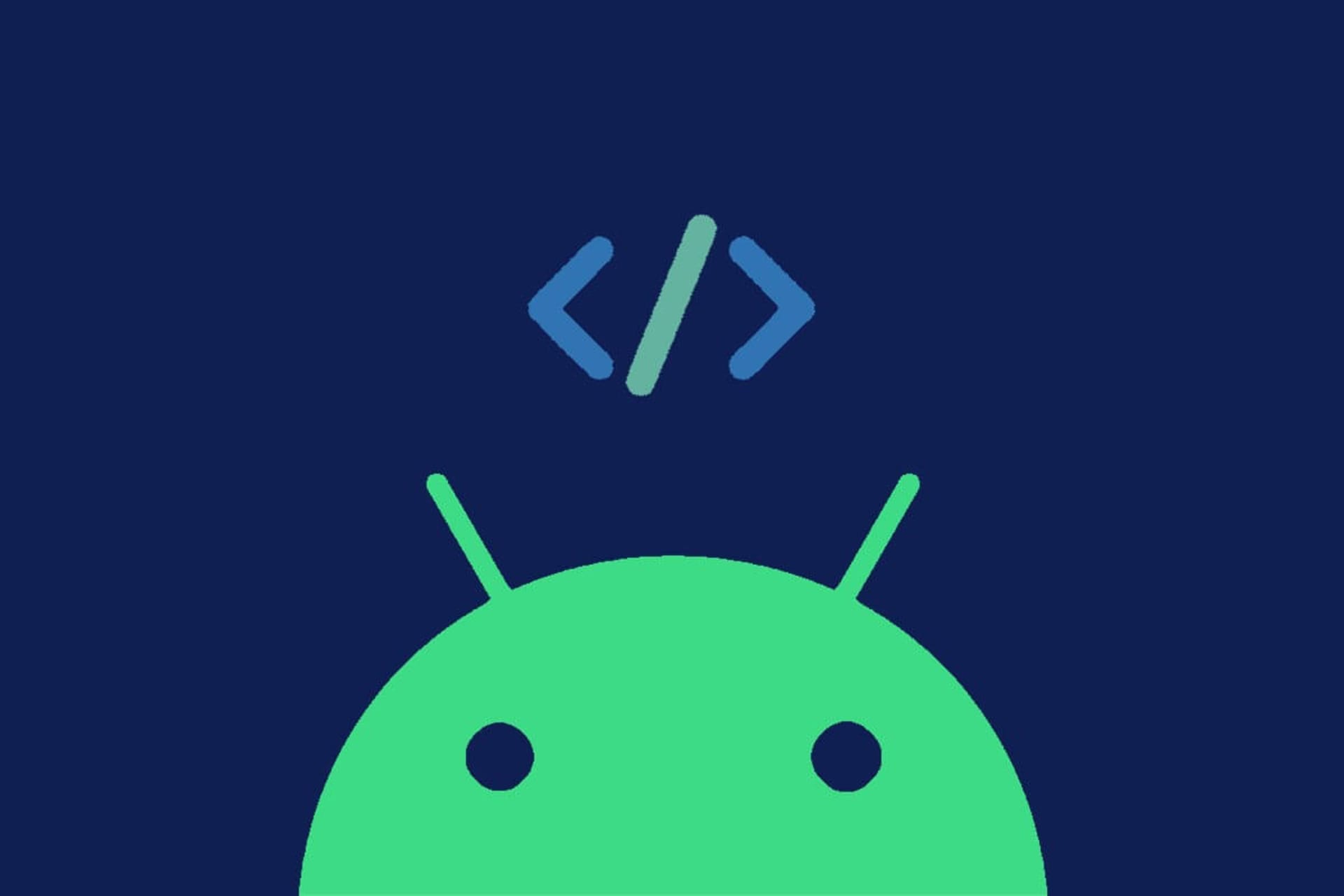 AOSP Android Open Source Project concept with source code, Git repository, and Android branding