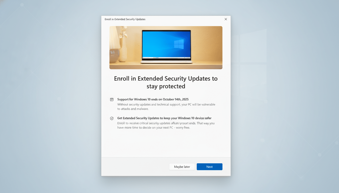 Image for Use Extended Security Updates to extend Windows 10 life