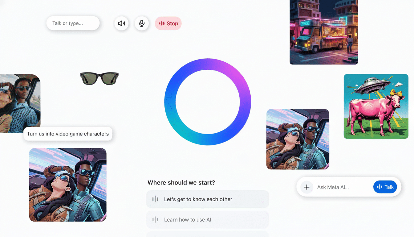A professional , enhanced image of an AI assistant interface with various image generation examples , resized to a 1 6:9 aspect ratio.