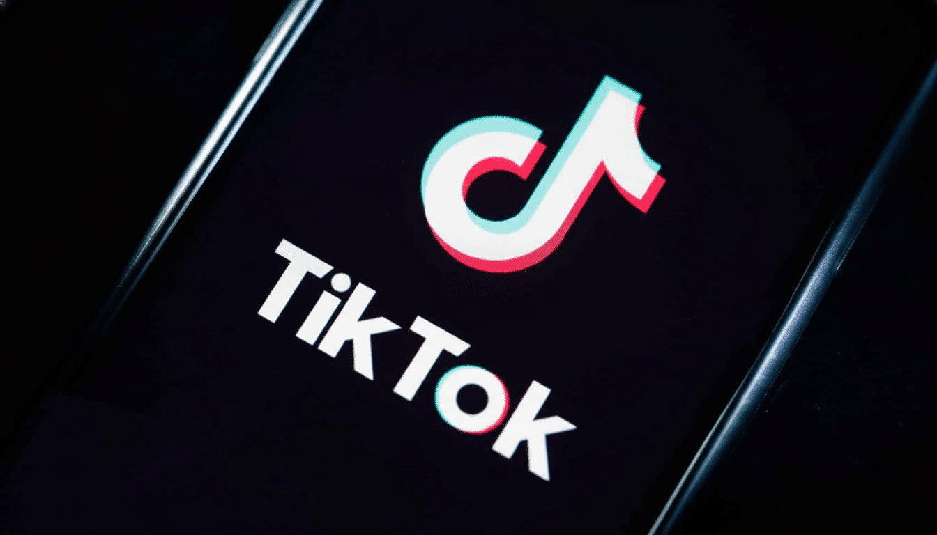 The TikTok logo displayed on a smartphone screen, resized to a 1 6:9 aspect ratio and professionally enhanced. Filename : tiktoklogo smartphone 16 9. png