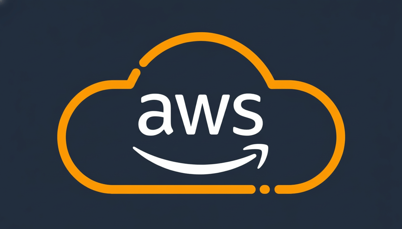 AWS cloud logo on a dark background