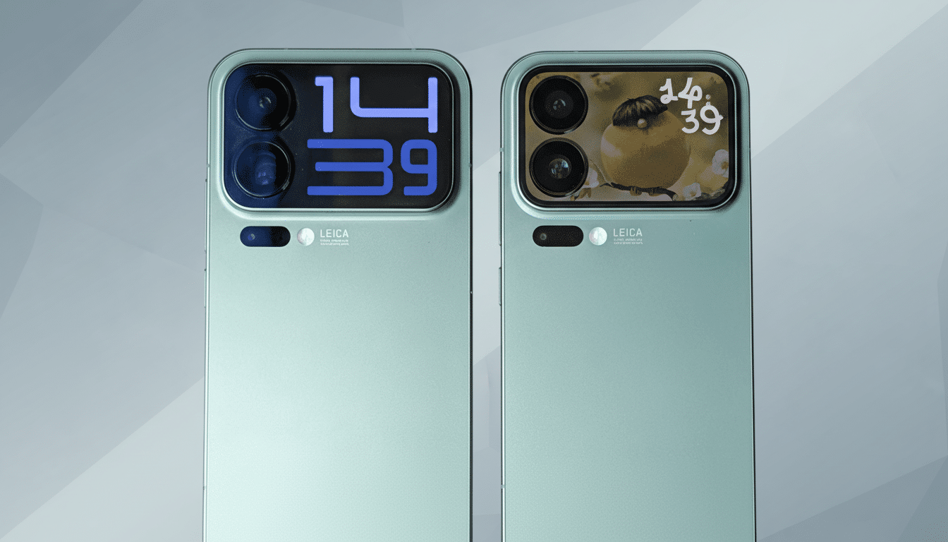 A professional , enhanced image of two light green smartphones with unique camera layouts and time displays on their screens, set against a clean , soft gradient background. Filename : professionalsmart phones16 9. png