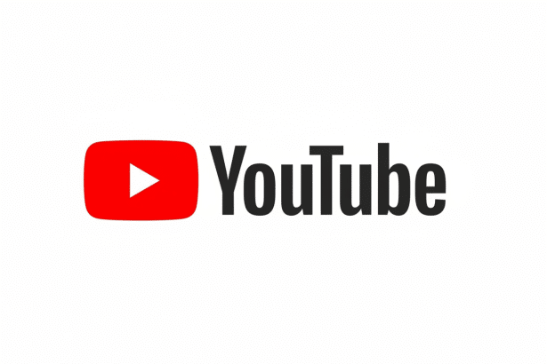 The YouTube logo, featuring a red play button icon to the left of the word YouTube in black text , set against a clean white background, resized to a 16: 9 aspect ratio.