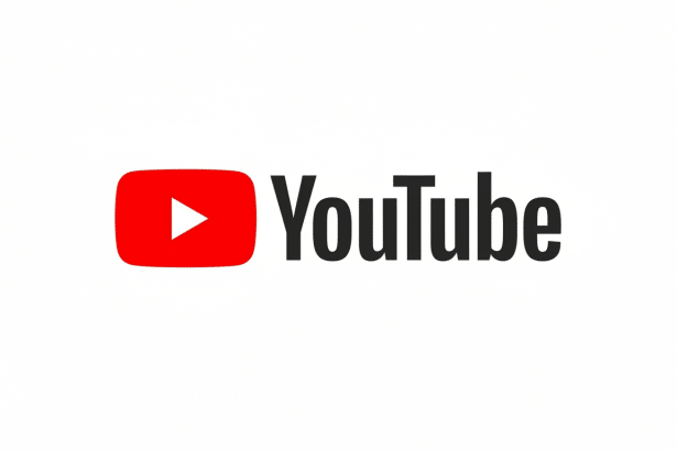 YouTube logo on a white background, resized to a 16: 9 aspect ratio.