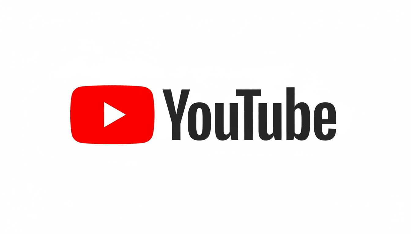 YouTube logo on a white background, resized to a 16: 9 aspect ratio.