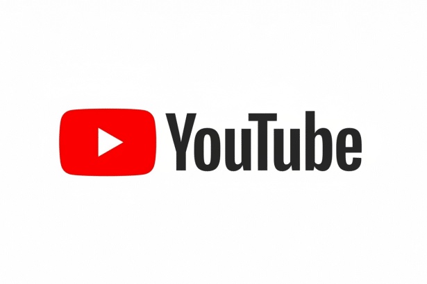 YouTube logo on a white background, resized to a 16: 9 aspect ratio.