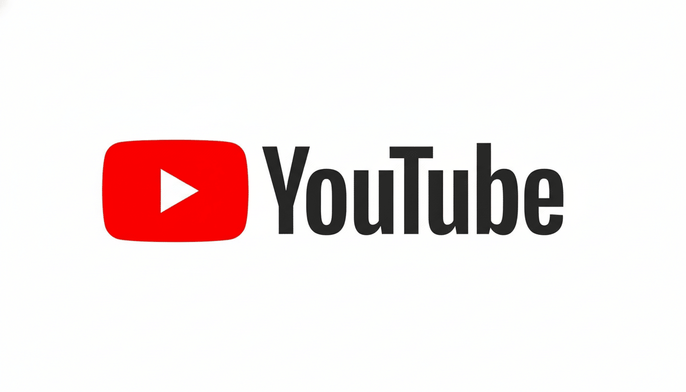 The YouTube logo on a white background, resized to a 16: 9 aspect ratio.