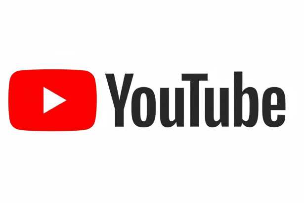 YouTube logo with a red play button icon and the word YouTube in black text , set against a plain white background, resized to 1 6:9 aspect ratio. Filename : youtubelogo 16 9. png