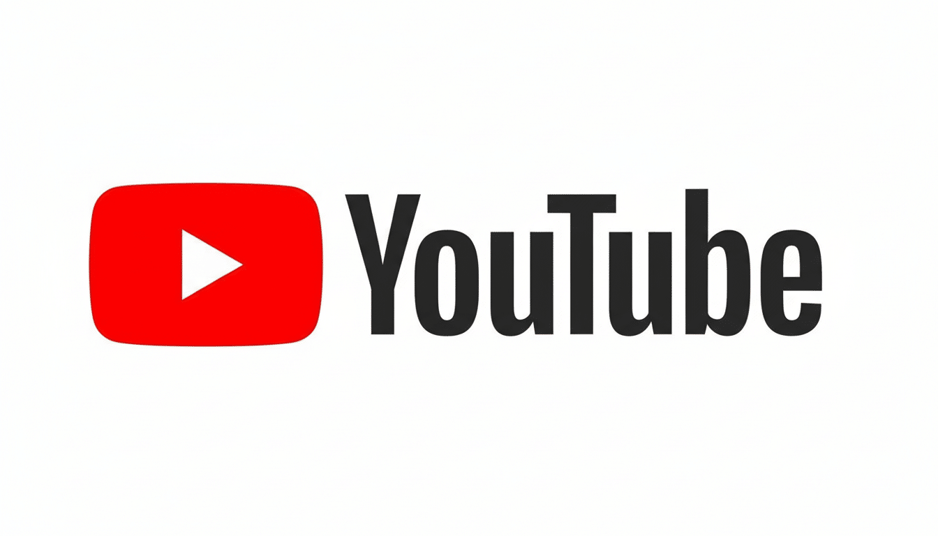 YouTube logo with a red play button icon and the word YouTube in black text , set against a plain white background, resized to 1 6:9 aspect ratio. Filename : youtubelogo 16 9. png