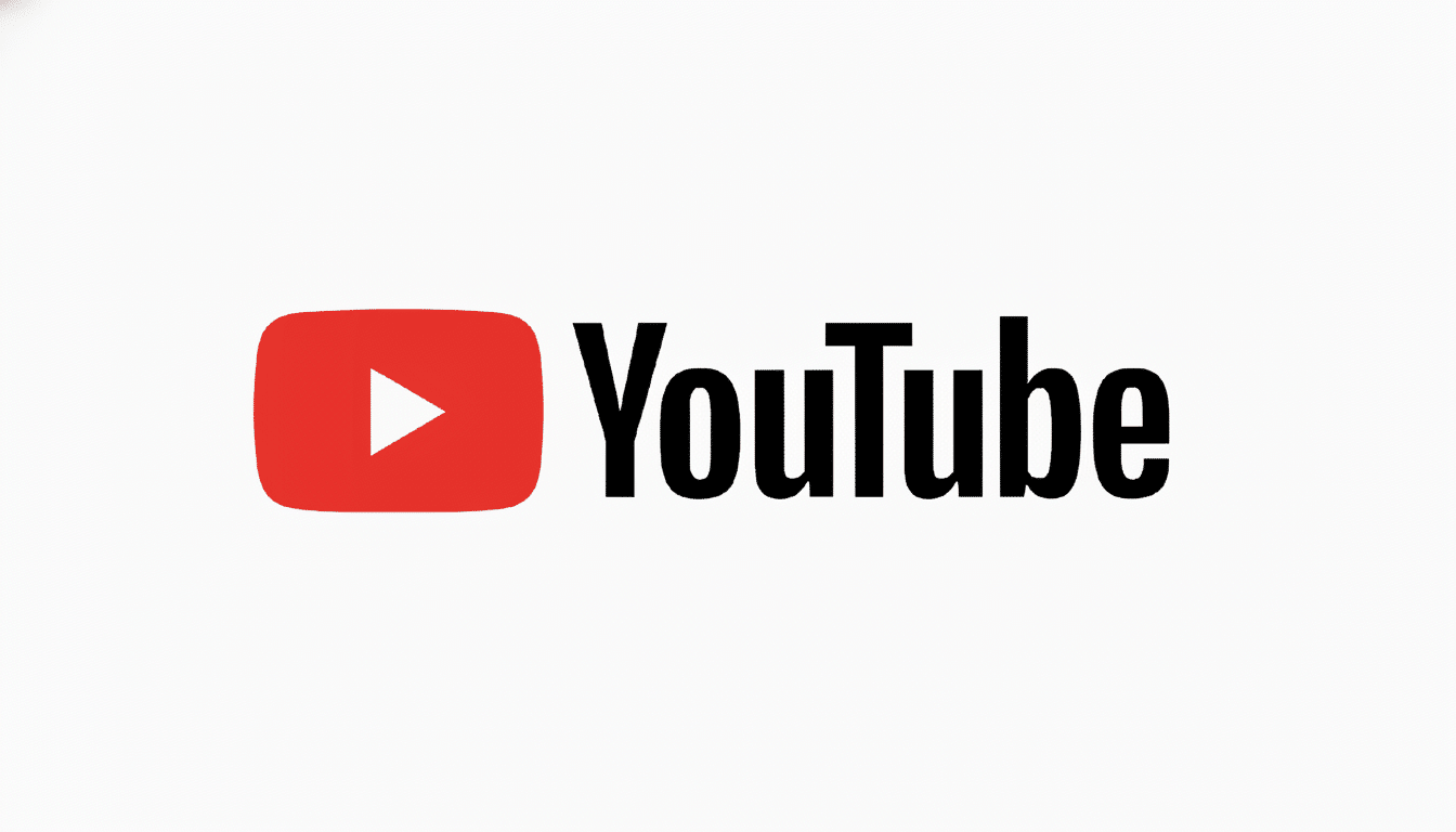 YouTube logo with a red play button icon and black text on a white background, professionally enhanced and resized to a 16: 9 aspect ratio.