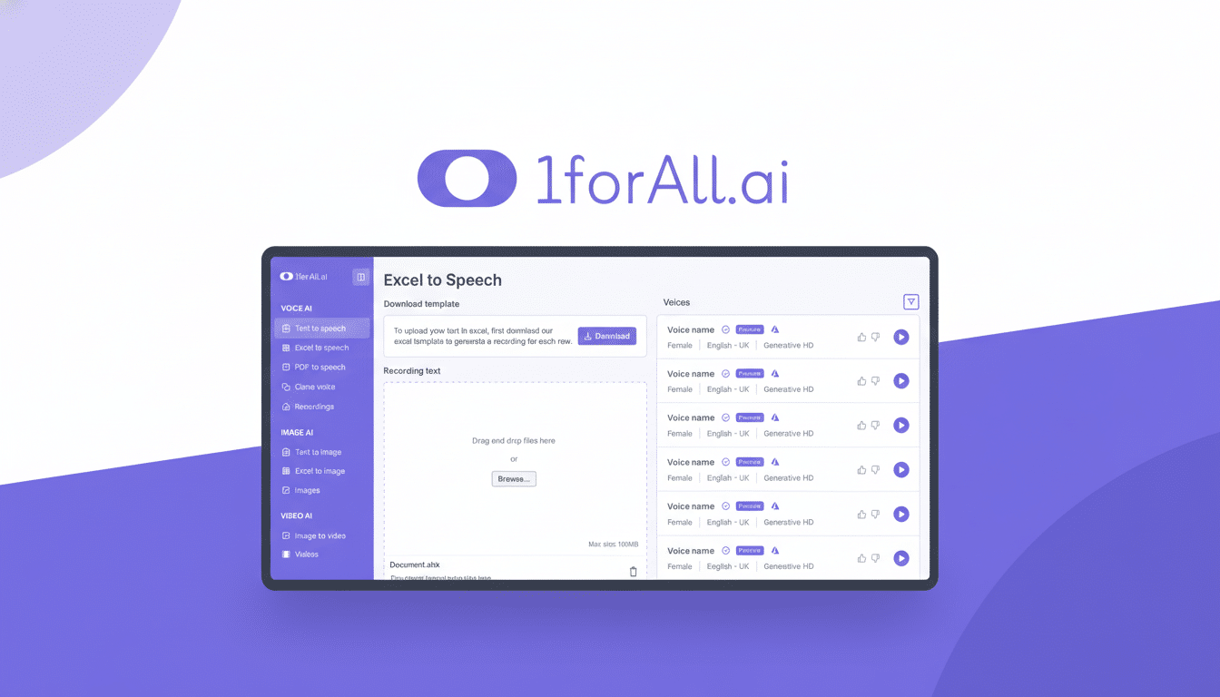 1ForAll AI automatic ChatGPT alternative with no monthly fee